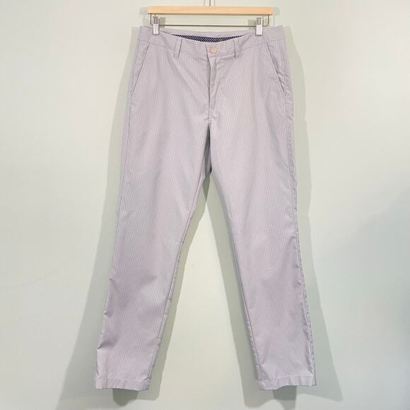 Bonobos Golf Men Grey Windowpane Anti Slip Waistband Slim Golf Pants Size 33/32 - Picture 1 of 10